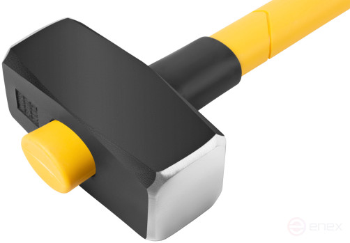 Forged sledgehammer, fiberglass reverse reinforced handle 900 mm, 5 kg