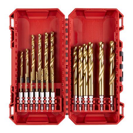 RedHEX™ HSS-TiN Metal Drill bits set 19ed. (2-10mm) GEN II