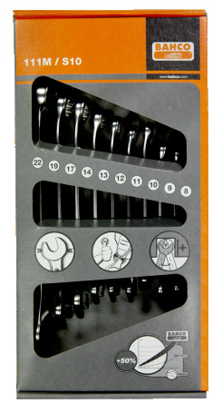 Набор комбинированных гаечных ключей 8 - 22 мм, 10 шт