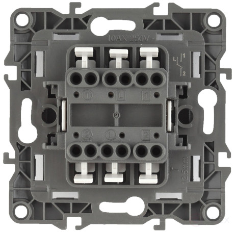 Switch ERA Series 12 12-1112-04 Crossover Double, 10AH-250V, Champagne