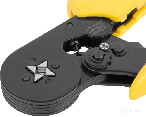 Пресс-клещи для обжима втулочных наконечников 0,25-10 мм, прорезиненные ручки 175 мм блистер