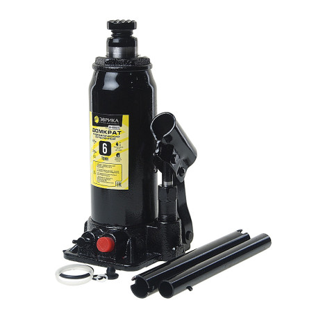 Hydraulic jack ER-80062S bottle with 6t valve, repair kit (lifting height 215-415mm) in EUREKA case /1/5