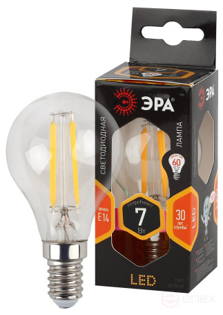 LED ERA Lamp F-LED P45-7W-827-E14 7W Filament Ball Warm White Light E14