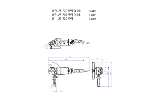 Angle Grinder WEA 26-230 MVT Quick