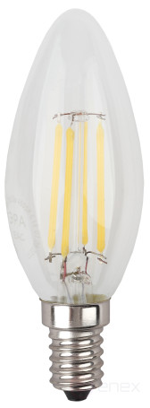 Лампа светодиодная ЭРА F-LED B35-7W-827-E14 7Вт филамент свеча теплый белый свет Е14