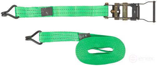 Ремень для крепления груза, храповый механизм 135 мм, полиэфирная лента 38 мм x 8 м, 1500 / 3000 кг