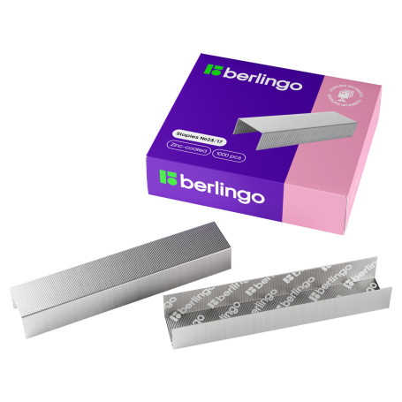 Staples for stapler No.23/17 Berlingo, galvanized, 1000 pcs.