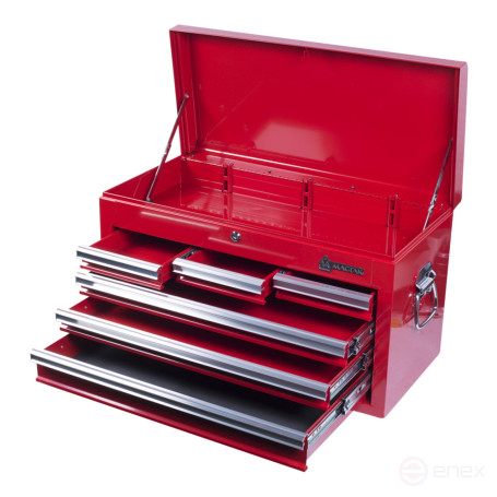 Tool box, 6 drawers and a compartment, red MASTER 511-06570R