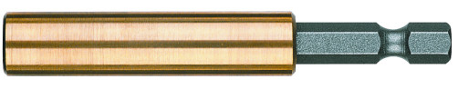 890/4/1 битодержатель с медно-бериллиевой втулкой, стопорным кольцом и магнитом, хвостовик 1/4" E 6.3, для бит 1/4" С 6.3, 75 мм