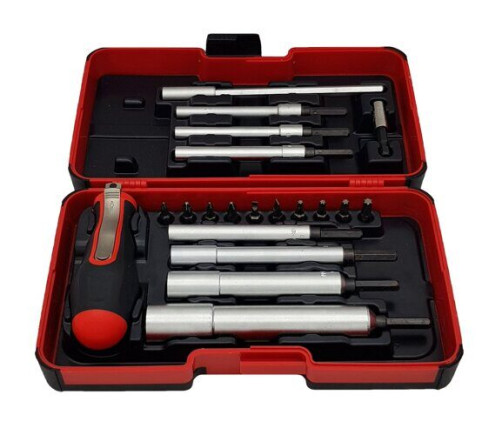 Felo Set of SL/PH/Tx/PZ bits and M-TEC heads with SMART handle in a case, 20 pcs 06082006