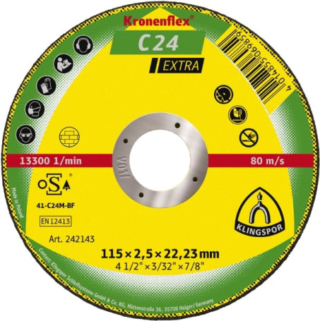 Cutting wheel C 24 Extra, 115 x 2.5 x 22.23, 242143