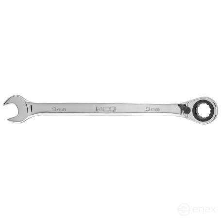 Ключ комбинированный с храповым механизмом 9 мм