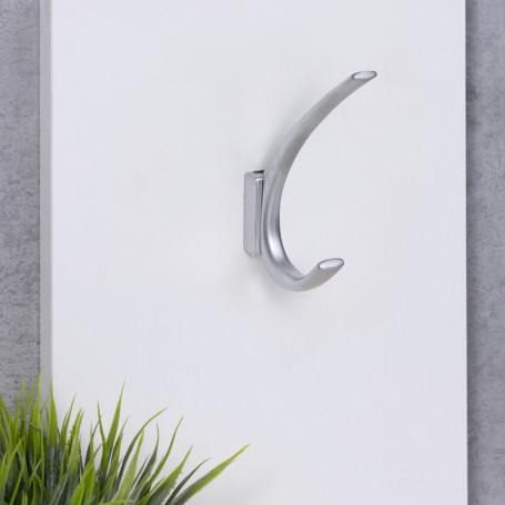 Крючок меб. двухрожковый мет. SKY хром матовый AKS