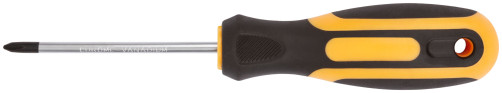 Screwdriver "Contour", CrV steel, rubberized handle 3x75 mm PH0