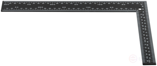 Угольник столярный цельнометаллический, крашеная шкала 200 х 300 мм