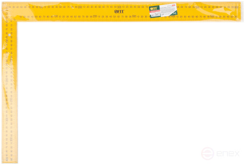 Угольник столярный цельнометаллический желтый, крашеная шкала 400 x 600 мм