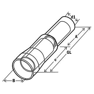 Round plug sleeve, insulated 0.25-1.5 4, PVC (pack.100 pcs)