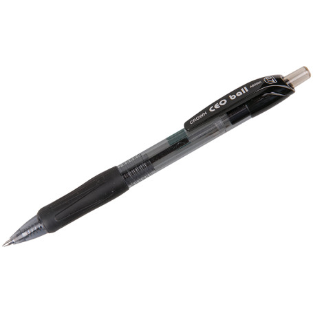 Ручка шариковая автоматическая Crown "CEO Ball" черная, 0,7мм, грип