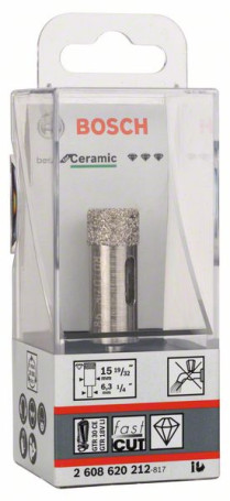 Best for Ceramic Diamond Drills for Dry Drilling 15 x 35 mm