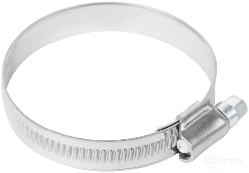 Crimping knurled clamp, width 12 mm, stainless steel.steel 40-60 mm