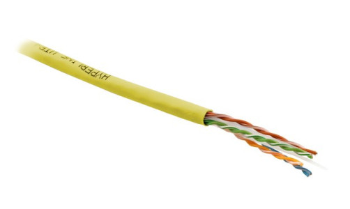UUTP4-C6-S23-IN-PVC-YL-305 (305 m) Cable twisted pair, unshielded U/UTP, category 6, 4 pairs (23 AWG), single–core (solid), with separator, PVC, -20°C - +75°C, yellow - warranty: 15 years component, 25 years system