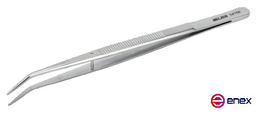 Stainless steel modeler tweezers/antimagn/150mm/corralled.