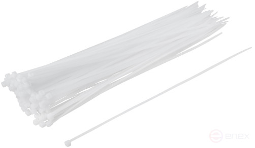 Хомуты нейлоновые для проводов, белые 100 шт., 3,6х300 мм