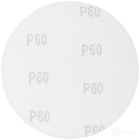 Круги шлифовальные сплошные (липучка), алюминий-оксидные, 125 мм, 5 шт. Р 60