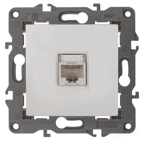 Розетка ЭРА Elegance 14-3107-01 информационная RJ45 IP20 белый