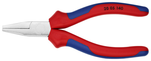 Плоскогубцы тупоносые, рифлённые губки 28 мм, L-140 мм, хром, двукомпонентные ручки