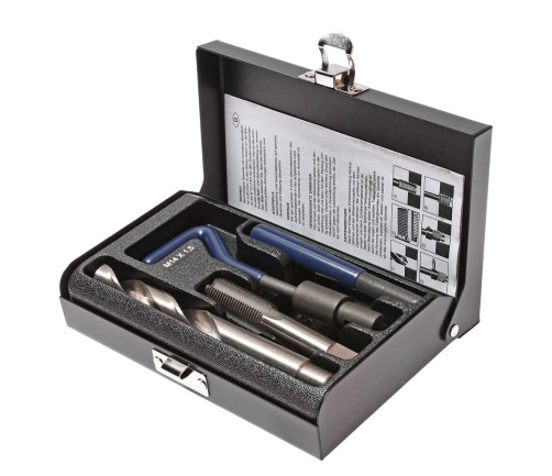 Set of tools and inserts for thread restoration M14x1.5mm L=21mm 9 items JTC