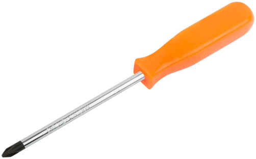 Screwdriver "Economy", CrV steel, plastic orange handle 6x100 mm PH2