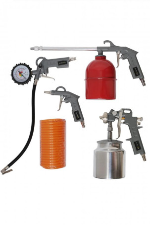 Set of pneumatic tools Zitrek 5PCS-3 (5 items, spray gun with bottom tank) 018-0914