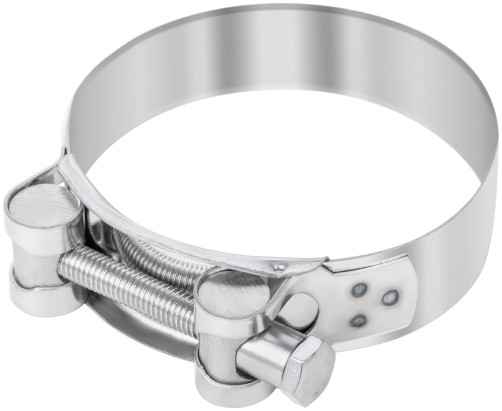 The clamp is a crimping power hinge, stainless steel.steel 80-85 mm