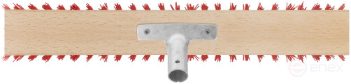 Profi wooden outdoor brush, stiff bristles, metal tool at an angle, 5-row, 500x65 mm