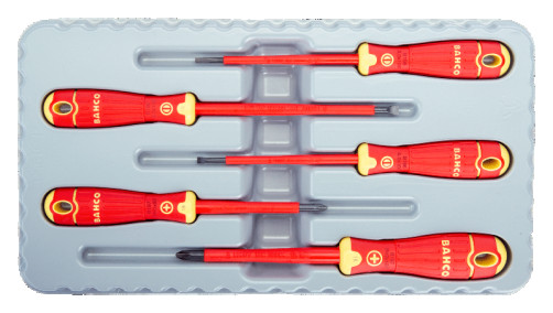 Set of insulated screwdrivers slot/PH, 5 pieces