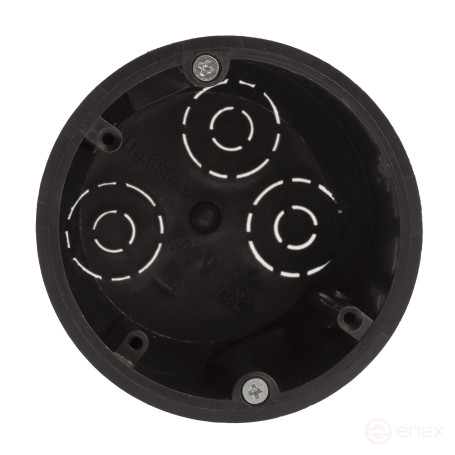 Коробка установочная ЭРА KUP-73-45-m-black черная 73х45мм для полых стен саморезы металлические лапки IP20