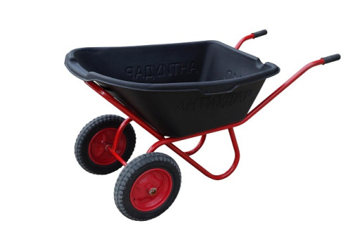 Industrialist 2-wheel anti-impact wheelbarrow, 130 liters (cast wheel)