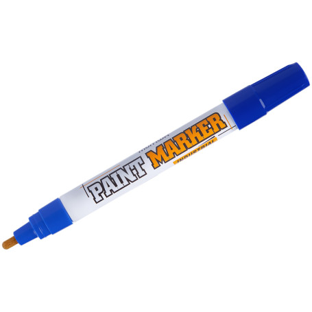 Маркер-краска MunHwa «Industrial»  синий, 4мм, нитро-основа, для промышленного применения, блистер