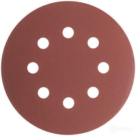 Круги шлифовальные с отверстиями (липучка), алюминий-оксидные, 125 мм, 5 шт. Р 600