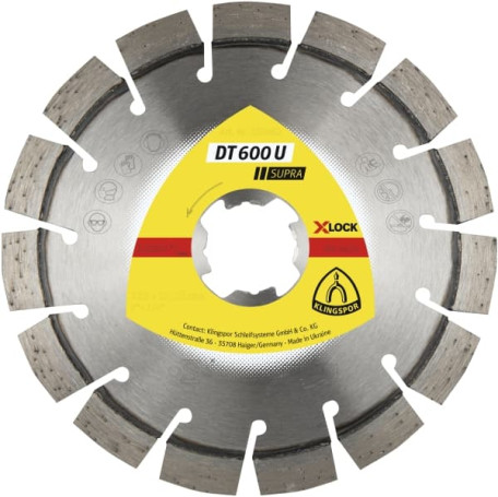 Diamond cutting wheel DT 600 U Supra, 125 x 22.23 X-LOCK