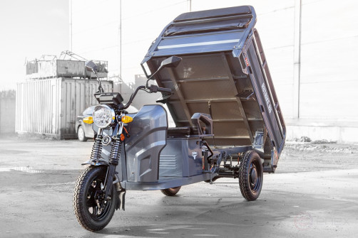 Cargo electric tricycle Rutrike Master 1500 60V1000W, dark blue matte