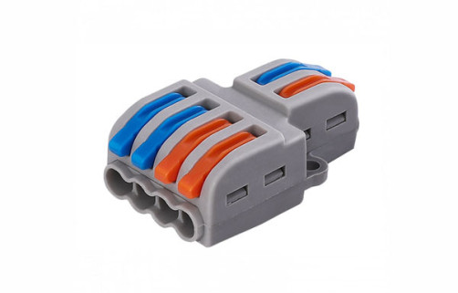 RIPO T-shaped construction and installation terminals for connecting phase conductors 2 lines, 2 outputs