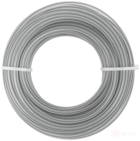 Fishing line for garden trimmers reinforced, polyamide core, "Square" 2,4 mm x 15 m