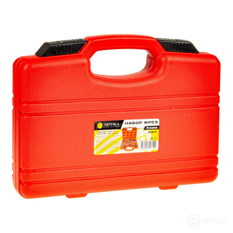 Набор фрез ER-86742 для чистки и восстановления посадочных мест дизельных форсунок 10пр (15х19,17х17,17х19,17х21,18х21,20х21мм) кейсе ЭВРИКА /1/10