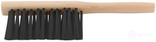 Щетка-сметка, искусств. щетина, деревянная ручка, 3-х рядная, 280 мм