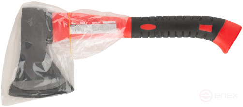 The axe is forged steel, reinforced fiberglass handle 600 gr.