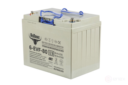 Traction battery RuTrike 6-EVF-80 (12V80A/H C3)