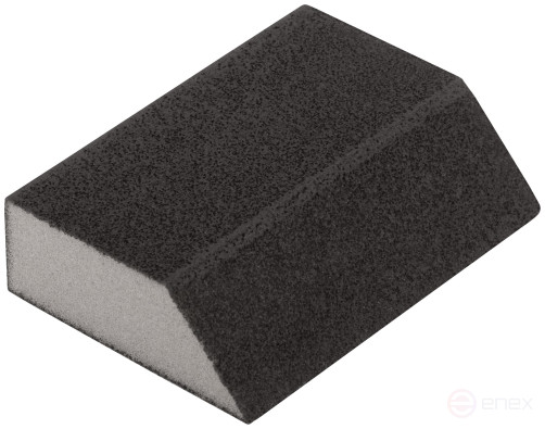 Губка шлифовальная угловая, алюминий-оксидная, 100х70х25 мм, средняя жесткость Р 240