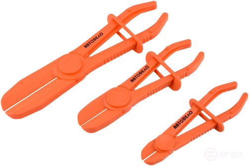 Зажимы для шлангов D 15-60мм.(3 шт.с фиксатором)(АвтоDело) 30403